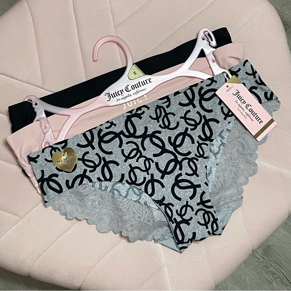 NWT Juicy Couture 3Pack Cheeky Panties Small